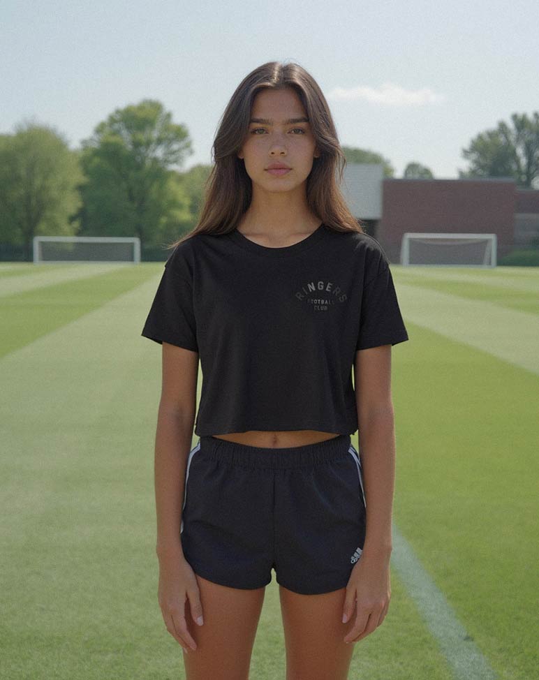 Crop Tee - True Black